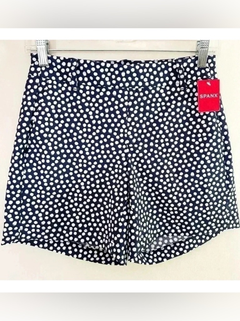 SPANX Sunshine Short 6" Womens Boat Beach Board Navy painted dot Swim Large NWT